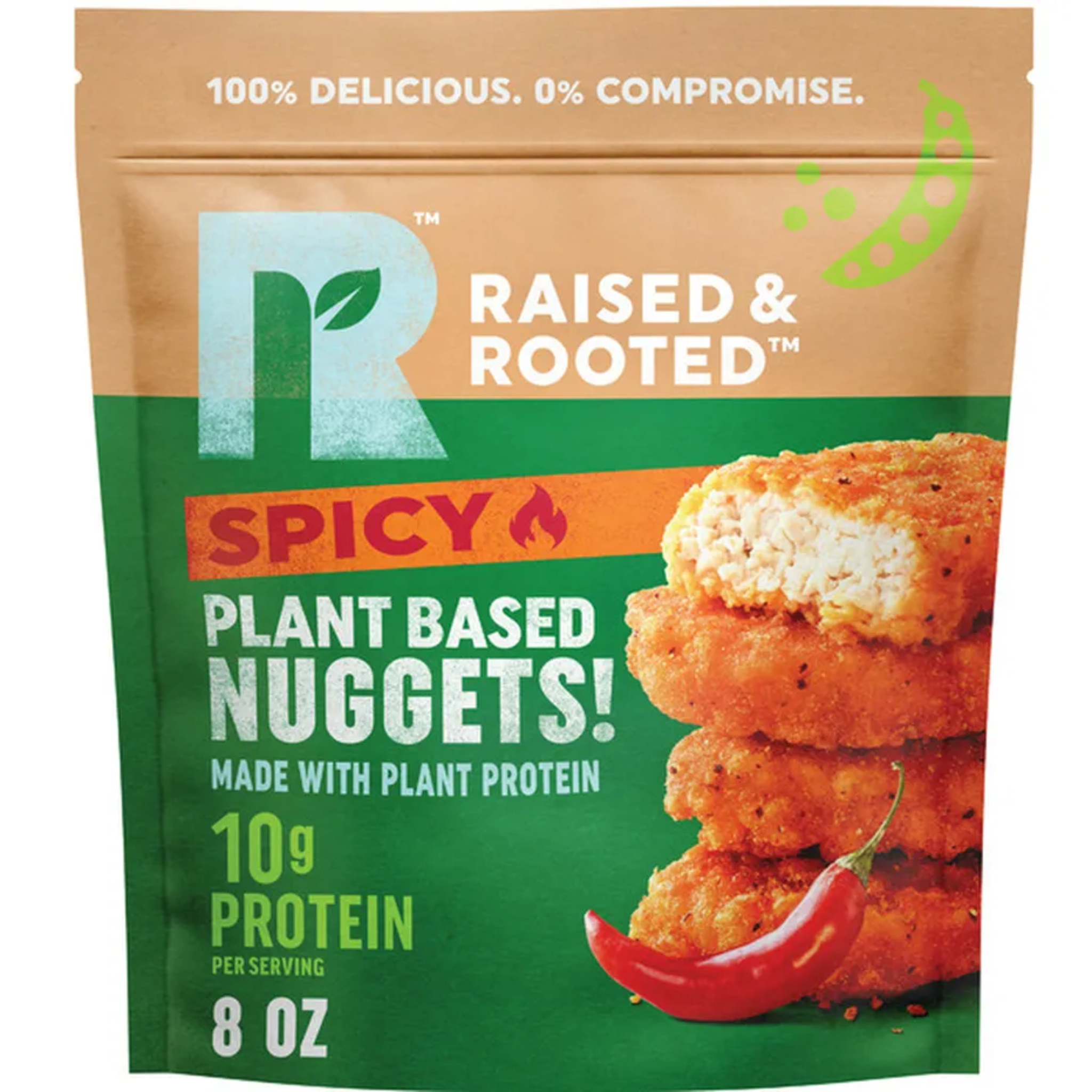 Raised & Rooted Spicy Plant Based Chicken Nuggets